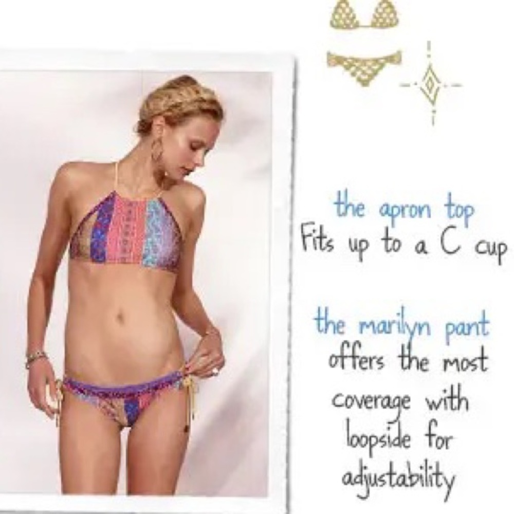 TIGERLILY Multi Ramo Apron Purple Paisley Bikini Top NWT RRP$100 - Picture 7 of 7